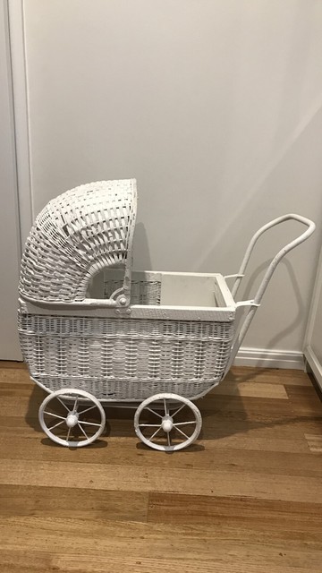 cane dolls pram for sale